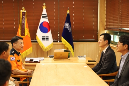 이용희 한울원자력본부장, 울진소방서 방문… 지역 안전 협력 강화