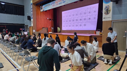 울진중, 교직원 응급처치 및 심폐소생술 교육 실시