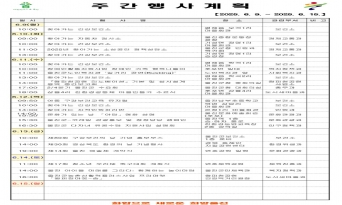 울진군 주간행사계획표 (2025.6.9 ~ 2025.6.15)