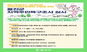 울진군, 2027~2030년 복지·돌봄 정책 로드맵 마련