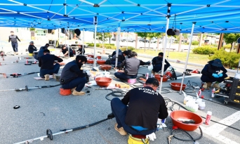 울진군, 예취기 합동 순회 수리 봉사실시