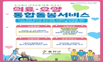 울진군, 의료요양 통합돌봄사업 본격 시행